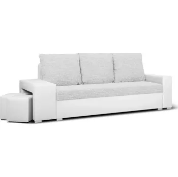 Pohovka Eoshop Rozkládací pohovka Milo 1 s taburety, berlin 10-bílá (barva potahu)