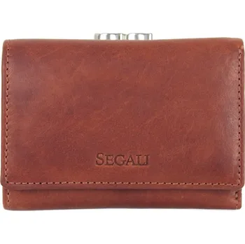 SEGALI Dámská kožená peněženka SG-2870 koňak