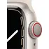 Chytré hodinky Apple Watch Series 7 41 mm Cellular, bílý hliník s bílým sportovním řemínkem