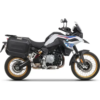 Zavazadlo na motocykl Kompletní sada bočních černých hliníkových kufrů SHAD TERRA BLACK 36L/47L , včetně montážní sady SHAD BMW F 750 GS/ F 850 GS/ F 850 GS Adventure