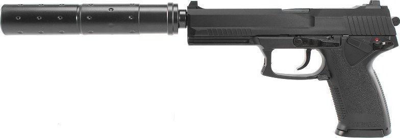 ASG Airsoftová pistole MK23 Special Operation s tlumičem, plyn