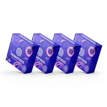 Kvalitní probiotika (bifidobakterie a laktobacily - 11 kmenů), 39 miliard CFU - PROBIOTIKUS® - 4 x 60 kapslí