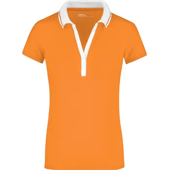 Dámské tričko Dámské triko s límečkem JAMES NICHOLSON JN158 ORANGE/WHITE S