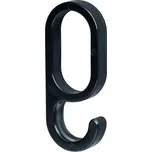 Walteco 60003 háček na šatní oválnou tyč 4 ks 15 x 30 mm černý