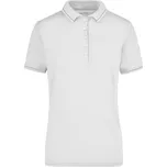 Dámské triko s límečkem premium JAMES NICHOLSON JN568 WHITE/BLACK L