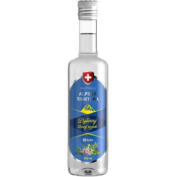Herbamedicus Alpská tinktura 10 bylin 500 ml Masážní přípravek Herbamedicus Alpská tinktura 10 bylin 500 ml