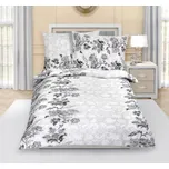 Bellatex Povlečení krepové Pnoucí květ šedý, 140x200,70x90 cm