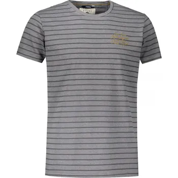 Pánské tričko Pánské triko s krátkým rukávem KIXMI JERRY TMAVĚ ŠEDÝ MELÍR S