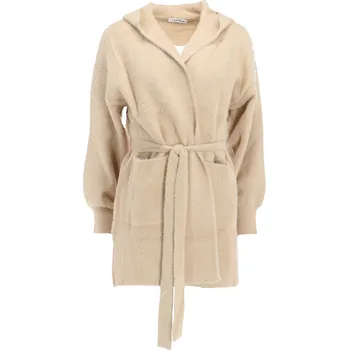 Dámský svetr Melody N6901 kabátek Itálie barva: béžová, velikost: L/XL