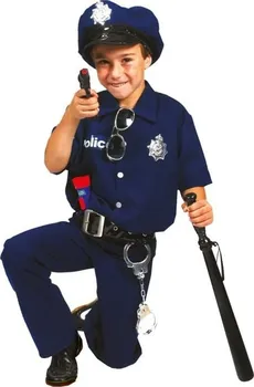 Karnevalový kostým Funny Fashion Kostým Policista Bobby 164 cm