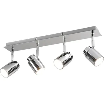 Trio 880400406 přisazené stropní bodové svítidlo Angelo 4x5W | GU10 | IP44 - chrom + sada - Trio LED žárovka 2x10W | E27 | 3000K | 806lm