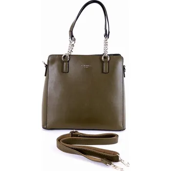 Malá tříoddílová zelená kabelka do ruky David Jones CM6283