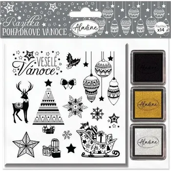 Dětské razítko AladinE Stampo Noël 14 ks, Pohádkové Vánoce