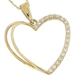 Zlatnictví U Kostela Zlatý přívěsek srdíčko se zirkony 2170 563117437