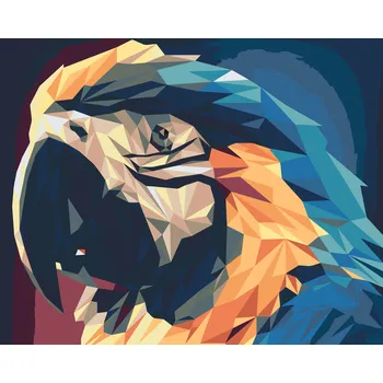 Malování podle čísel - Papoušek Ara 2 Velikost: 40x50cm, Rámování: Pouze srolované plátno