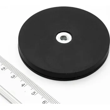 Dekorativní magnet orodian.cz Magnet v pouzdře s vnitřním závitem 66×8,5 mm pogumovaný, závit M6