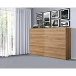 Nabytekmorava Sklápěcí postel VS1056, 200x120cm barva lamina: Ořech lyon 9614, varianta dveří: matné