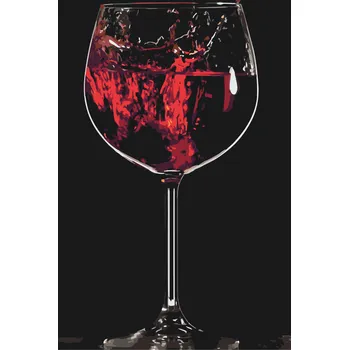 Malování podle čísel - Červené víno Velikost: 40x60cm, Rámování: Pouze srolované plátno