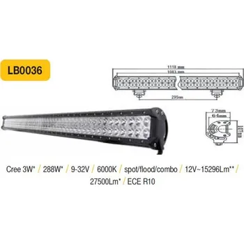 Přídavný světlomet LED rampa 1118mm ECE R10 288W 9-32V
