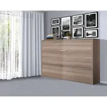 Nabytekmorava Sklápěcí postel VS1056, 200x120cm barva lamina: Dub sonoma tmavý, varianta dveří: matné