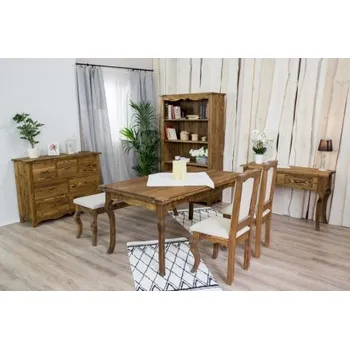 Jídelní stůl Jídelna z masivu II - K03 bílá patina