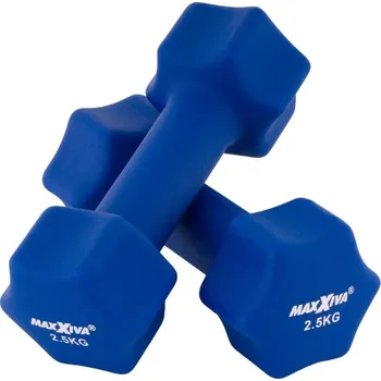 MAXXIVA Sada činek s neoprenovým potahem 2 x 2,5 kg, modrá