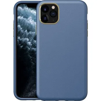 Pouzdro na mobilní telefon Nárazuvzdorný kryt s texturou kůže pro iPhone 11 Pro Max - modrý