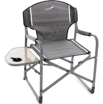 Kempinková židle se stolkem a držákem nápojů, 2 ks, sv. šedá