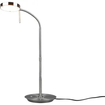 Lampička Trio 523310107 LED stolní svítidlo Monza 1x12W | 1400lm | 2300+3000+4000K - ohebné rameno, stmívatelné, paměťová funkce, matný nikl + sada - Trio LED žárovka 2x10W | E27 | 3000K | 806lm