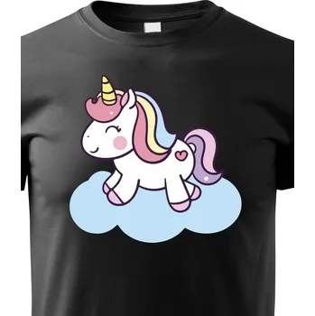 Dívčí tričko Dětské tričko s jednorožcem 2, Barva Černá, Velikost 146 cm/10 roků, Canvas Dětské tričko Bezvatriko.cz 0887