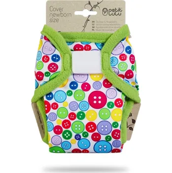 Plenkové kalhoty Petit Lulu s.r.o. Sbírka knoflíků (zelený lem) - novorozenecké svrchní kalhotky
