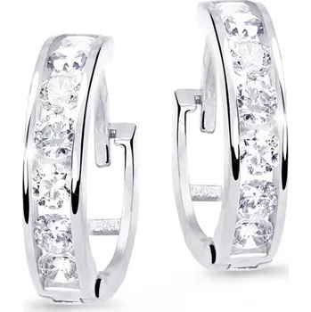 Náušnice Cutie Jewellery Dětské náušnice z bílého zlata C3345B-Bílá