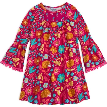 Dívčí šaty Dívčí šaty NANAI KYTIČKY růžové Velikost: 98