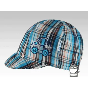 Kšiltovka Kšiltovka Dráče Denim 01 lehká letní s autíčkem velikost čepic: 46-48cm