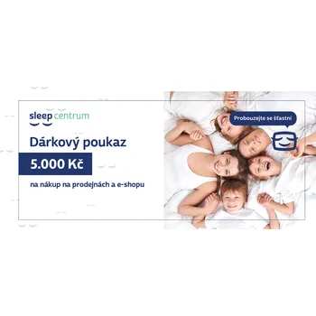 Postel Sleep Centrum Tištěný dárkový poukaz - 5000 Kč