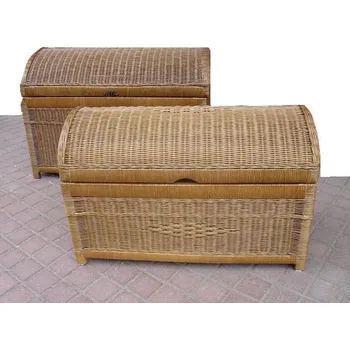 Truhla Ratanová truhla OBLOUK střední tmavý med