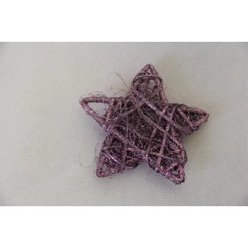 Vánoční dekorace Hvězda vánoční 15 cm fialová