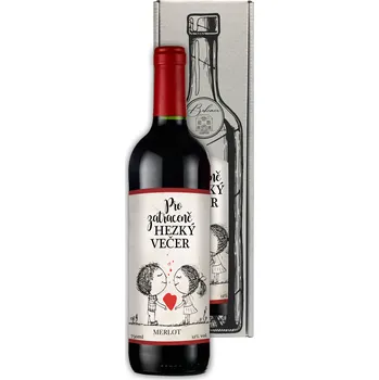 Víno Dárkové víno - Pro zatraceně hezký večer - Merlot 0,75