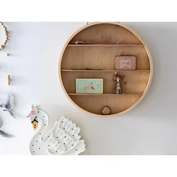 Elis Design Dřevěná polička kulatá