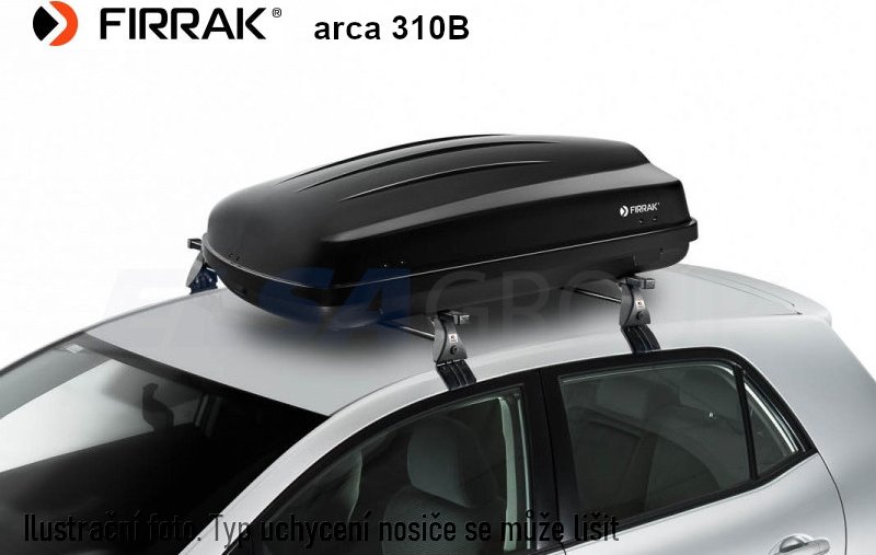 Střešní box ARCA 310B, lesklá černá, FIRRAK