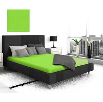 Prostěradlo Prostěradlo jersey zelená kiwi 42 - 160 x 200 cm atyp