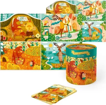 Puzzle DoDo Didaktický tubus puzzle a aktivity Zvířata a roční období