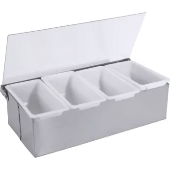 Dóza na potraviny SVING box 4-dílný s víkem na ingredience 30,5x14,5x9cm