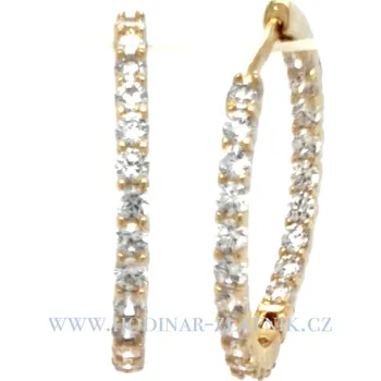 Náušnice dámské náušnice kruhy ze žlutého zlata TITAUP001820GWH0255