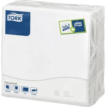 Papírový ubrousek Tork Papírové ubrousky 39 x 39 cm, 2-vr., bílé, 150 ks