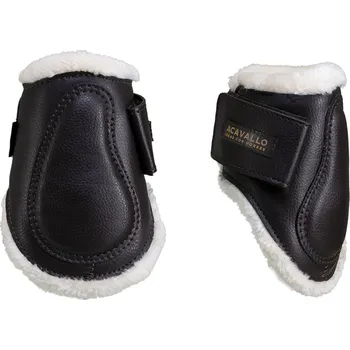 Ochrana nohy a ocasu ACAVALLO Kamaše zadní Eco-leather Eco-wool ACAVALLO, s beránkem, pár, černé FULL