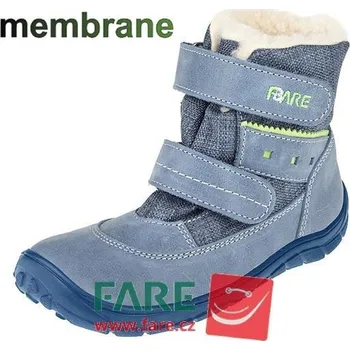 Dámská zdravotní obuv FARE BARE DĚTSKÉ ZIMNÍ NEPROMOKAVÉ B5441102, B5541102 modré s membránou Velikost EU: 23, vnitřní délka: 152, vnitřní šířka: 65