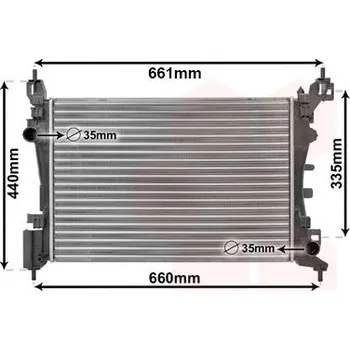 Chladič motoru Chladič, chlazení motoru VAN WEZEL 17002318