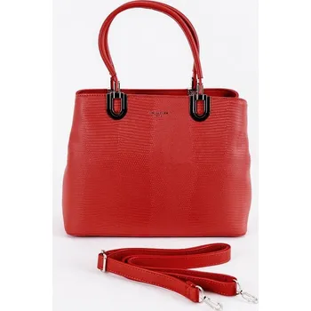 Kabelka Dámská středně velká kabelka do ruky David Jones CM6275 červená | KabelkyproVas.cz