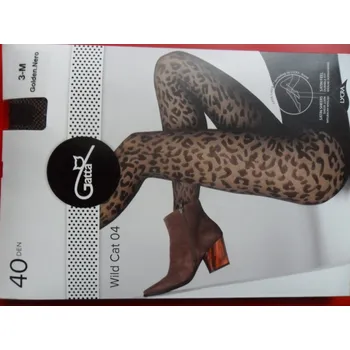 Dámské punčochy Gatta Wild cat 04 40 den Punčochové kalhoty golden-nero 3-M